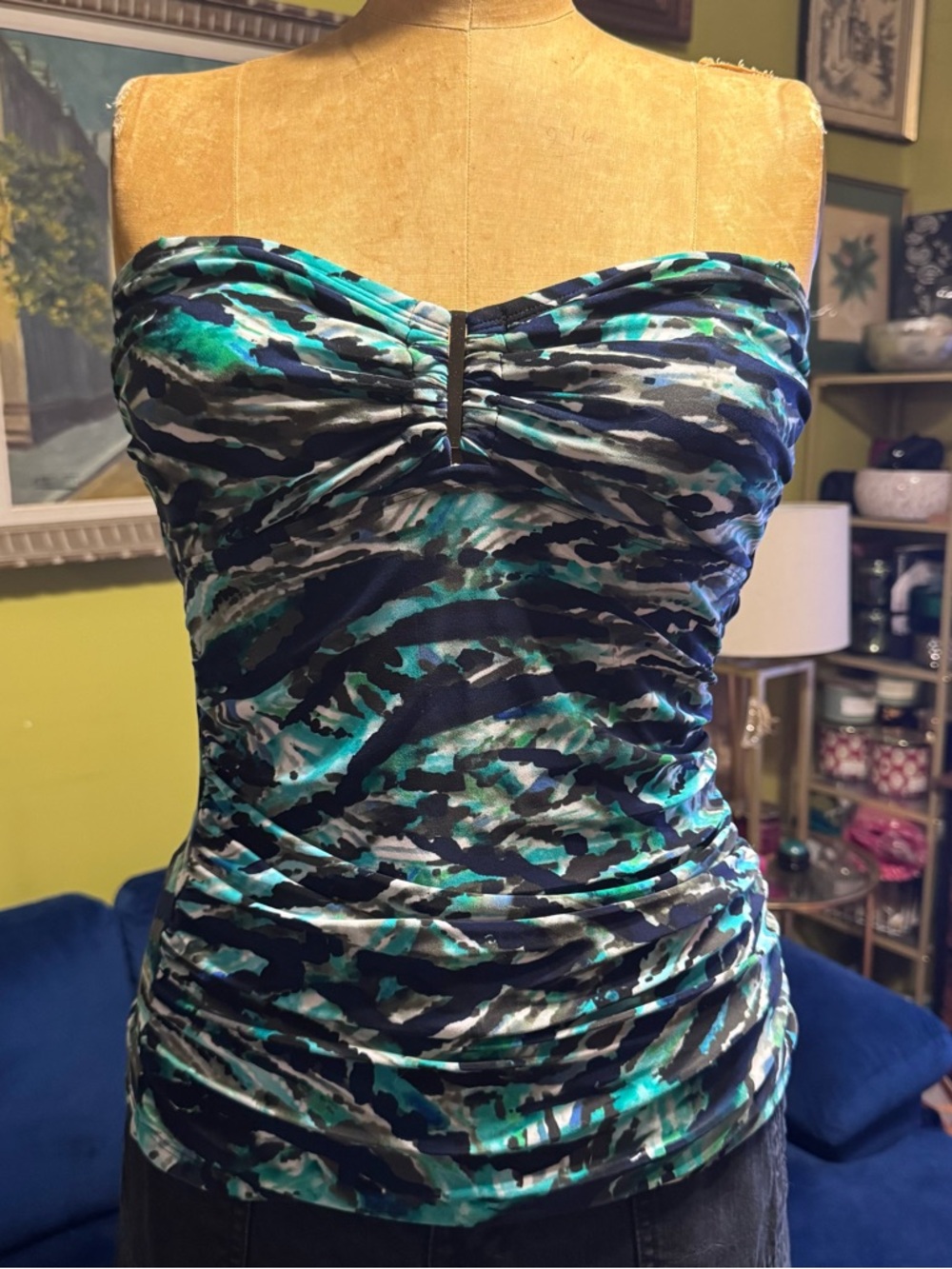 Strapless tankini bathing suit top